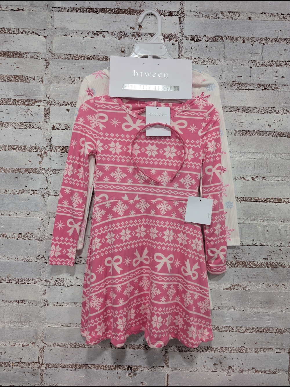 Btween Kids' Long-Sleeve Dress 2pk